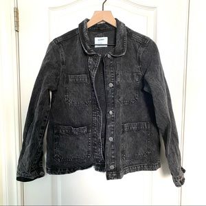 Old Navy black denim jean chore jacket